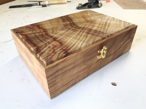 Watch Box / Jewellery Storage / Valet Box / Keepsake Box / wood Box In Camphor Laurel Wood Box Design, Modern Jewelry Box, Jewelry Box Plans, Wooden Box Diy, Decorative Wooden Boxes, Custom Wood Boxes, Wooden Box Designs, Cedar Box, Woodworking Box