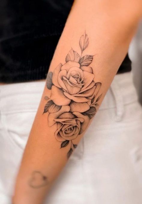 Tattoo Artist Milton Reis - Tattoonomy | tattoo ideas by  Corinne McCormick Rose Tattoo Ideas Female Forearm, Women’s Forearm Tattoo Simple, Rose Tattoos For Women Sleeve, Delicate Rose Tattoo Forearm, Roses Wrist Tattoo, Rose Wreath Tattoo, Flower On Forearm Tattoo, Rose Inner Arm Tattoo, Rose Arm Tattoos For Women Forearm