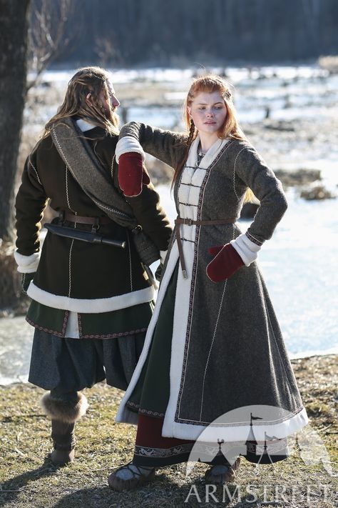 Shop my sale: 23% off. https://etsy.me/3I5YI3j #etsy #armstreet #etsyfinds #etsygifts #etsysale #etsycoupon #shopsmall Nordic Outfit, Viking Coat, Nordic Clothing, Viking Outfit, Medieval Fantasy Clothing, Sewing Costumes, Winter Campaign, Viking Garb, Historical Costuming