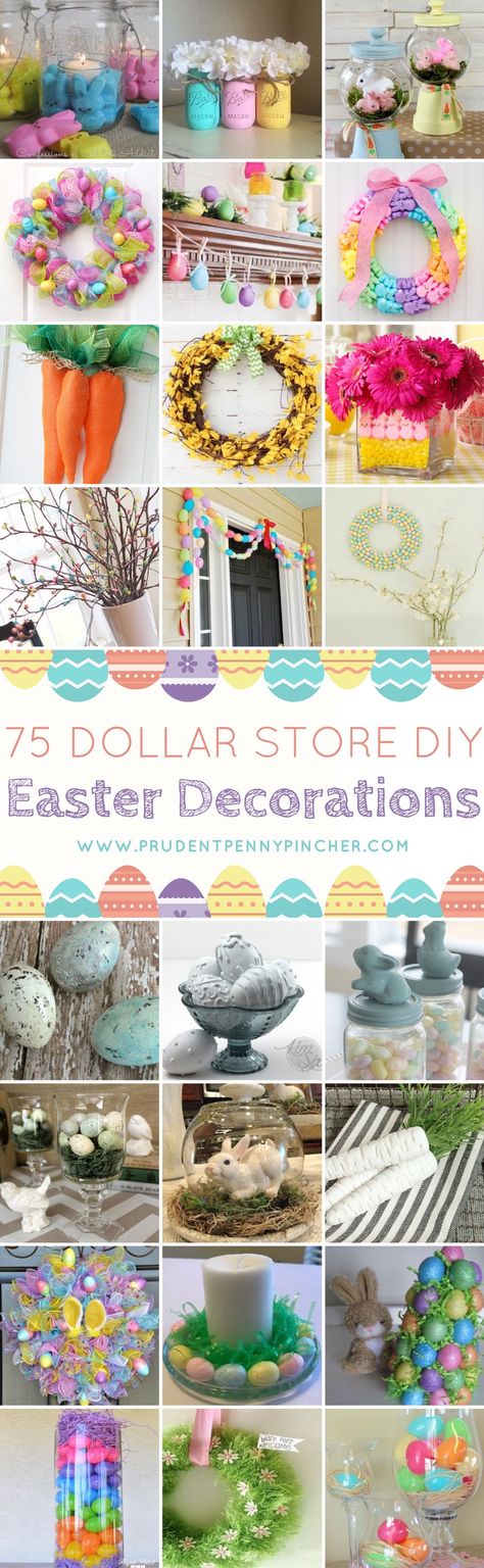 75 Dollar Store Easter Decorations Dollar Tree Easter Garland Diy, Dollar Tree Rabbit, Dollar Tree Bunny Butts Diy, Dollar Store Centerpiece, Dollar Tree Rabbit Wire Wreath, Dollar Tree Easter Decor, Dollar Tree Wire Bunny Frame, Diy Osterschmuck, Easter Decorations Dollar Store