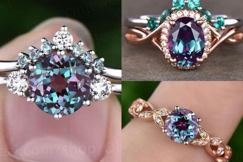 Alexandrite Tattoo, Crystal Tattoo, Sapphire Ring, Tattoo Ideas, Sapphire, Wedding Rings, Crystals, Tattoos, Color