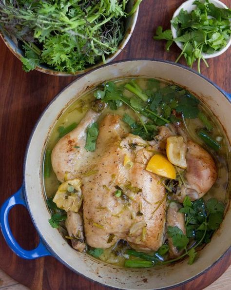 whole chicken braised in coconut milk, lemongrass Chicken In Coconut Milk, Lemongrass Recipes, Coconut Milk Chicken, Shabbat Dinner, Coconut Milk Recipes, Dutch Oven Recipes, Stuffed Whole Chicken, Best Chicken Recipes, Milk Recipes