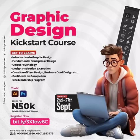 *UNLOCK YOUR CREATIVE POTENTIAL WITH OUR GRAPHIC DESIGN KICKSTART COURSE* Are you passionate about design but unsure where to start? Our Graphic Design Kickstart Course is the perfect solution for you! What you'll learn: Introduction to Graphic Design: The fundamentals of design principles and techniques. Fundamental Principles of Design: Learn the core elements of design, such as color, typography, and layout. Color Psychology: Understand the impact of color on perception and emotion. Desi... Colour Psychology, Mentorship Program, Principles Of Design, Color Psychology, Elements Of Design, Business Card Design, Flyer Design, Psychology, Card Design