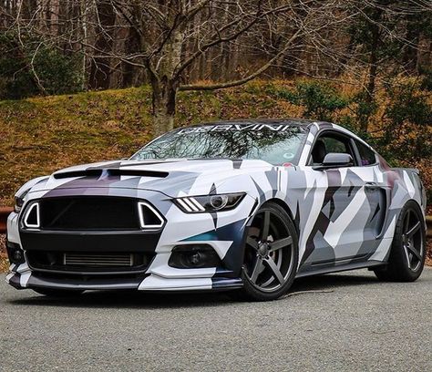 Mustang Wrap, Tesla Car Aesthetic, Mustang Car Aesthetic, Mustang S550, Camo Car, 2023 Tesla, Camo Wraps, Roadster Car, Mustang Car