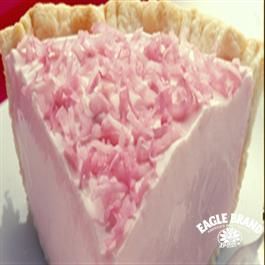 Pink Lemonade Pie from Eagle Brand Lemonaid Pie, Frozen Pink Lemonade, Pink Lemonade Pie, Lemonade Pie, Baked Pie, Cake Mug, Baked Pie Crust, Eagle Brand, Ice Box