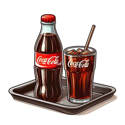 Coke Cartoon, Drinks Cartoon, Drink Cartoon, Makanan Cepat Saji, Amazing Food Photography, Pizza Art, Sticker Design Inspiration, Food Cartoon, Food Clipart