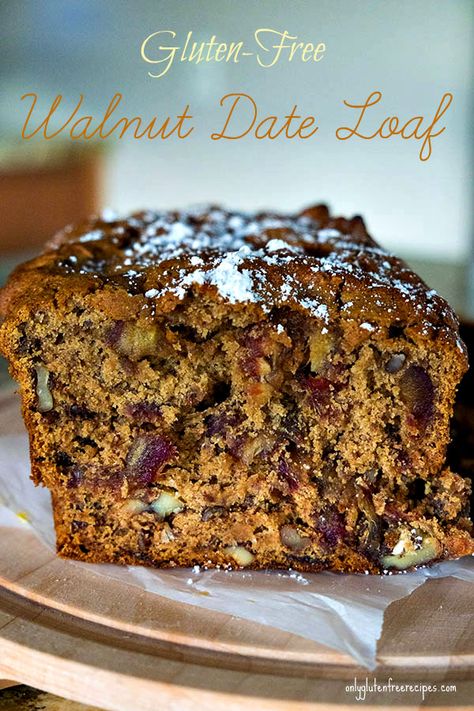 Desserts With Dates, Benefits Of Gluten Free Diet, Gluten Free Benefits, Date And Walnut Loaf, Date Loaf, Date And Walnut, Gluten Free Bagels, Gluten Free Cake Recipe, Gluten Free Recipes Bread