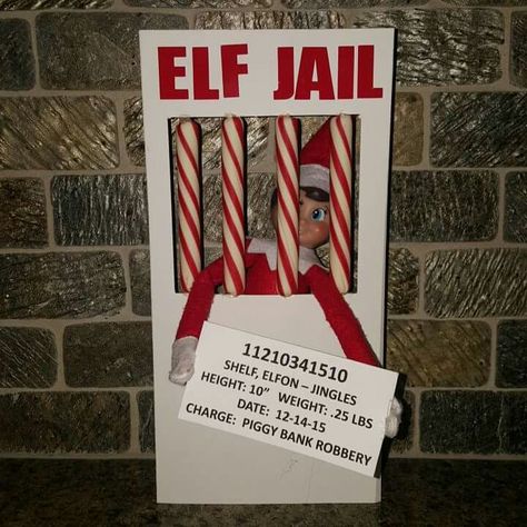 Elf Candy Cane Jail, Elf Jail Cell, Candy Cane Jail Elf On The Shelf, Elf On The Shelf Jail Cell, Elf On The Shelf In Jail, Elf In Jail, Elf On The Shelf Carry Me Around, Elf Jail, Office Elf On The Shelf Ideas