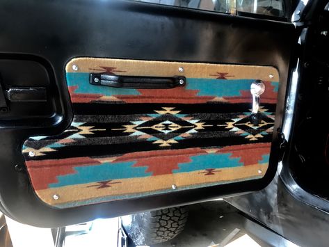 Truck Headliner Ideas Western, Truck Door Panel Ideas, Interior Truck Ideas, Truck Decorations Interior Western, Western Truck Interior Ideas, Jeep Interior Ideas, Western Truck Interior, Truck Interior Ideas, Truck Interior Accessories