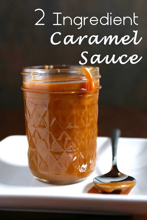 2 Ingredient Caramel Sauce - Cook Fast, Eat Well Microwave Caramel Sauce, Bourbon Caramel Sauce, Microwave Caramels, Bourbon Caramel, Caramel Sauce Recipe, Bourbon Caramels, Caramel Recipes Sauce, Homemade Caramel Sauce, Salted Caramel Sauce