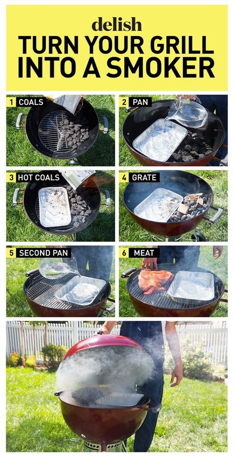 Charcoal Grill Recipes, Diy Smoker, Charcoal Grill Smoker, Weber Charcoal Grill, Bbq Pitmasters, Meat Smoker, Kettle Grills, Smoker Cooking, Lovers Lane