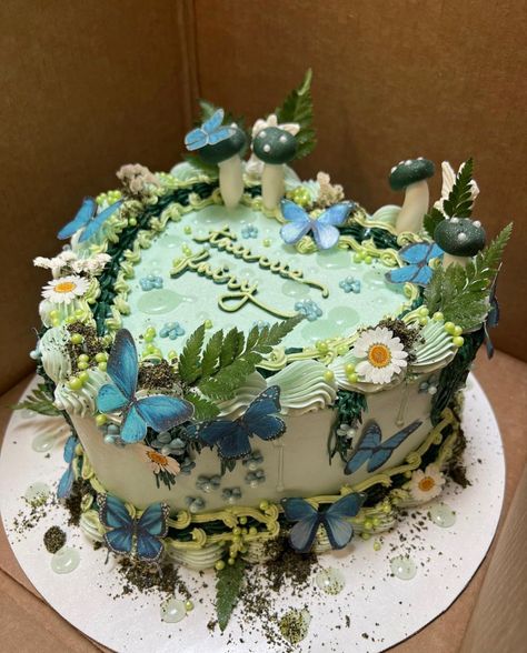 Gemini Fairy Cake, Goddess Birthday Cake, Taurus Fairy, Goddess Cake, Taurus Cake, Taurus Goddess, Fairy Garden Cake, Vintage Birthday Cakes, Garden Cakes