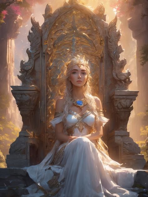 A confident queen  sitting on her magnificent throne AI art Queen On Throne Art, Person On Throne, Queen Poses Drawing, Sitting On Throne Pose Reference, King Sitting On Throne Pose, Royal Poses Reference, Throne Room Fantasy Art, Queen Sitting On Throne, Throne Concept Art