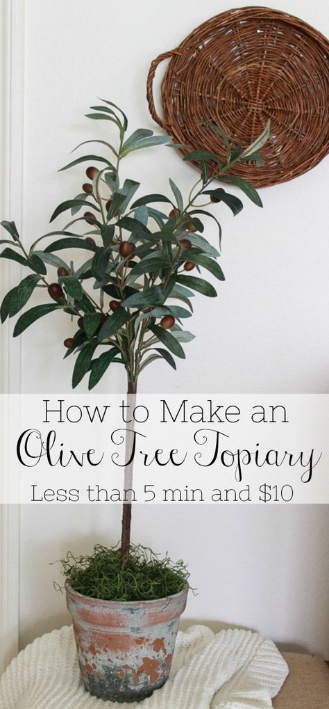 Olive Tree Topiary DIY - Beauty For Ashes Olive Tree Topiary, Topiary Diy, Topiary Tree, Faux Olive Tree, Crafts For Teens To Make, 10 Dollars, Topiary Trees, Making A Budget, Beauty Diy