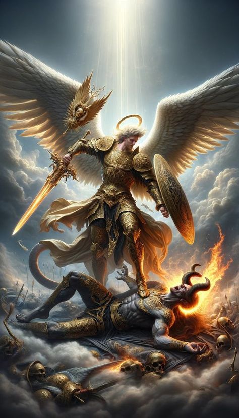 Archangel Michael - My Prayers The Three Archangels, Saint Michael Wallpaper Iphone, St Michael The Archangel Wallpaper, Archangel Michael Aesthetic, Archangel Michael Wallpaper, Michael Vs Lucifer, Archangel Aesthetic, Angelic Wallpaper, Archangels Art