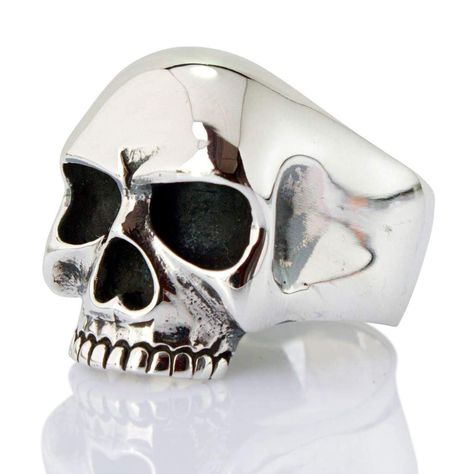 925 sterling silver classic skull ring – Bikerringshop Sterling Silver Skull Rings, Skull Rings, Silver Skull Ring, Biker Jewelry, Biker Rings, Sterling Silver Mens Rings, Skull Jewelry, Keith Richards, Mens Silver Rings