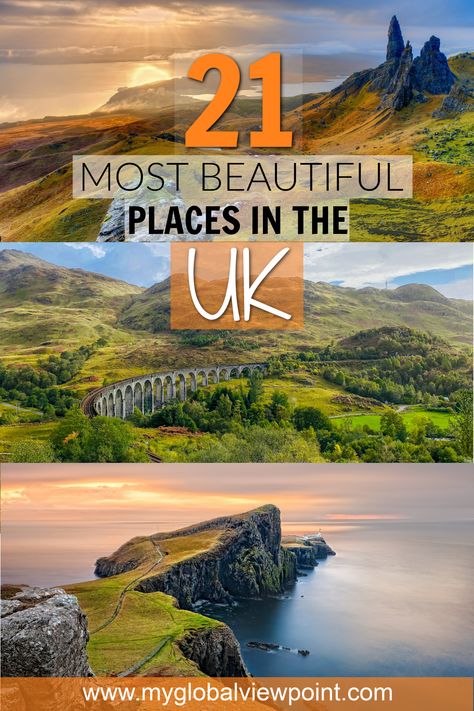 In the UK, castles dwarf towns, timepieces tower over cities, and gentle rolling hills stretch as far as the eye can see. From beautiful cities like London and Edinburgh to remote villages and highlands, this kingdom is teeming with sights that are worthy of your Instagram feed. Here are the 21 most Instagrammable places in the UK (England, Wales, Scotland, and Northern Ireland) that you need to add to your bucket list! Uk Castles, Europe Adventure, Visit Uk, Most Instagrammable Places, United Kingdom Travel, Visiting England, Voyage Europe, Instagrammable Places, Koh Tao