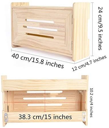 WiFi Router Storage Boxes, Cable Power Plug Wire Storage Boxes, Robust and Durable, Made of Solid Wood, for Home and Office, Simple : Amazon.com.au Wifi Box Hide, Wifi Router Storage Ideas, Hidden Cords, Router Box, Hide Router, Router Storage, Bad Room Design, Hide Cables, Smart Home Design