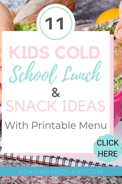 Cold School Lunch Ideas, Kids Lunch Menu, Lunch And Snack Ideas, Cold School Lunches, School Lunch Menu, Kids School Lunch, School Menu, Easy School Lunches, Printable School