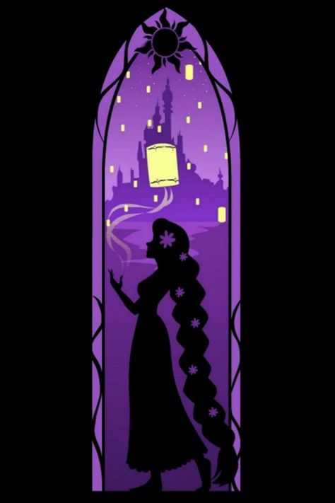 Tangled Wallpaper, Disney Canvas Art, Disney Silhouettes, Disney Canvas, Disney Princess Artwork, Disney Paintings, Idee Cricut, Princess Wallpaper, Karakter Disney