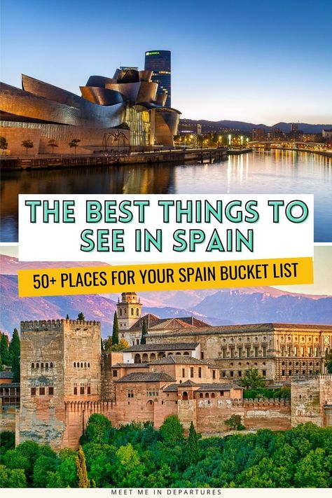 Find 50+ must-visit places and experiences in Spain!  things to do in Spain | Spain things to See | Spain things to do | must do in Spain | must do Spain | experiences in Spain | Spain bucket list challenge | travel bucket list Spain | best of Spain bucket list things to do | Spain bucket list ideas | best Spain experiences | visit Spain | best things in Spain | Spain landmarks | sites in Spain | Spain travel itinerary | Spain travel guide | Spain checklist | Spain bucket list cities What To Do In Madrid Spain, Spain Checklist, Monserrat Spain, Spain Landmarks, Spain Travel Itinerary, Bucket List Challenge, Things To Do In Spain, Spain Aesthetics, Spain Bucket List