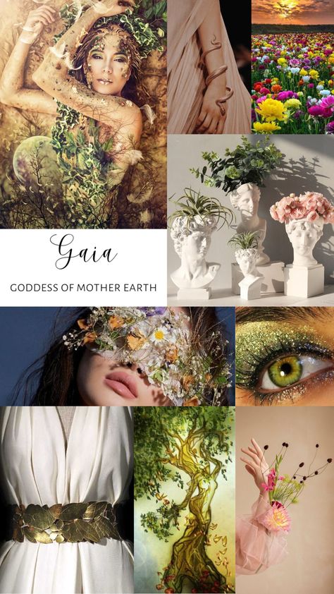 Gaia Altar Ideas, God And Goddess Party, Gaia Goddess Costume, Gaia Goddess Aesthetic, Spiritual Picnic, Earth Goddess Costume, Mother Earth Makeup, Gaia Photoshoot, Earth Goddess Aesthetic