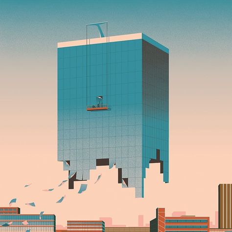 Sébastien Plassard on Instagram: “#papers #building #illustration #designfeed #sebastienplassard” Building Illustration, City Illustration, City Landscape, Landscape Illustration, Editorial Illustration, Motion Design, Graphic Design Inspiration, Illustrations Posters, New Art