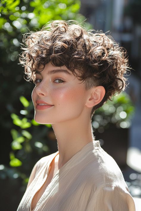 Embrace your curls with this stunning short curly hairstyle that adds flair and volume to your look. The bouncy, textured layers create a playful yet chic vibe, perfect for any occasion. Whether you want to showcase your natural beauty or style it with accessories, this haircut highlights your curls beautifully. Dive into the world of short curly hairstyles and discover how to rock this gorgeous, low-maintenance look. Curly Haircuts Short, Hair Chop, Haircut Highlights, Short Curly Hairstyles, Textured Layers, Curly Short, Curly Haircuts, Thick Curly Hair, Pixie Haircut For Thick Hair