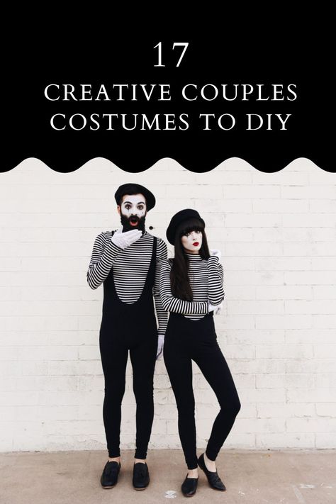 How fun is it to create a DIY couples Halloween costume based off of you and your beau’s fave characters or pop culture moments? Click for a plethora of creative ideas! Barbie And Ken Diy Costume, Pop Culture Couples Costumes, Couples Halloween Costume Ideas Diy, Couples Diy Halloween Costumes, Couples Halloween Costume Diy, Couple Costumes Funny, Couples Costumes Diy, Celebrity Couples Costumes, Diy Couple Costumes