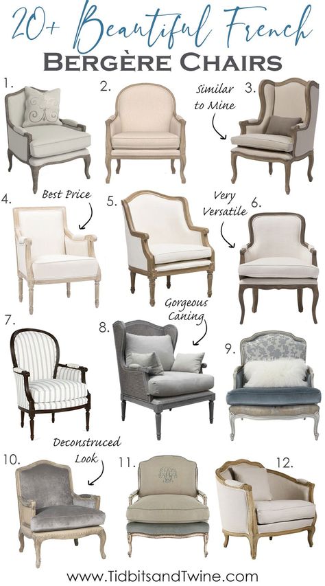 Living Room Chair Decor, French Style Sofa, French Style Interior, Interior Vintage, Bergere Chair, French Chairs, Design Apartment, Ideas Living Room, Living Room Design