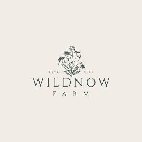 Aesthetic Flower Shop, Homestead Logo, Farm Logo Inspiration, Flower Shop Logo, Herb Logo, Farm Logo Design, Farm Products, Regenerative Agriculture, Logo Branding Design