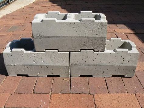 Concrete Building Blocks, Interlocking Concrete Blocks, Coping Stones, Interlocking Blocks, Types Of Bricks, Brick Projects, Interlocking Bricks, Bricks Diy, Brick Molding