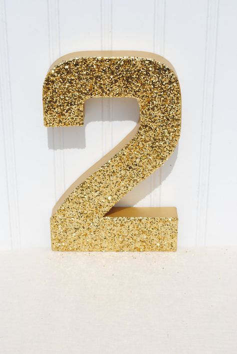 Reception Table Numbers, Glitter Table Numbers, Golden Birthday, Glitter Party, Wedding Reception Tables, Birthday Numbers, Gold Party, Gold Birthday, Baby Development