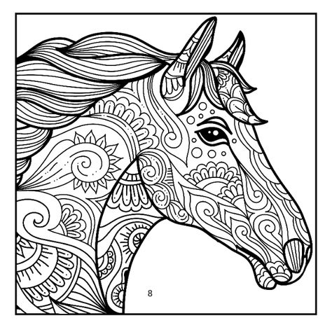 Zentangle Horse, Mandala Horse, Horse Colouring In Pages, Mandala Art Of Dog, Zentangle Horse Head, Castle Coloring Page, Coloring Posters, Horse Coloring Pages, Westie Dogs