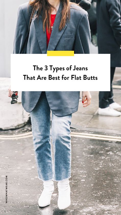 The best jeans for flat butts Outfit Ideas For Flat Butts, Best Jeans For Flat Butts, Outfits For Flat Bums, Flat Buttocks Outfits, Jeans For Flat Butts, The Best Jeans, Jeans Outfit Women, Types Of Jeans, Waxed Jeans