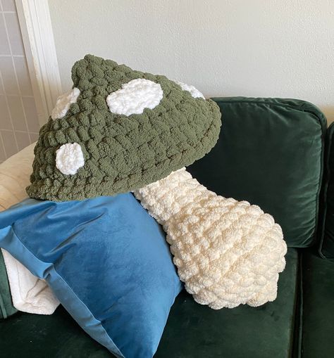 these images are for crochet patterns and these images are for crochet gifts Spotted Mushroom, Mushroom Cute, Mushroom Pillow, Fluffy Crochet, Aesthetic Patterns, Crochet Green, Easy Crochet Animals, Crochet Aesthetic, Crochet Mushroom