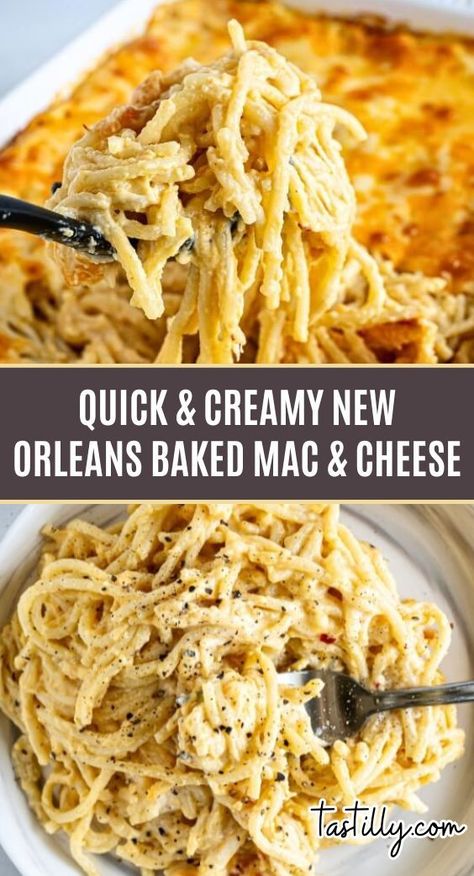 Love mac & cheese? Try this New Orleans version with spaghetti and three cheeses! Creamy, cheesy, and full of flavor. 🍝🧀 #MacAndCheeseTwist #CheeseLovers Spagetti Noodle Mac And Cheese, Penne Mac And Cheese, Best Mac And Cheese Recipe Easy, Creamy Shrimp Enchiladas, Good Macaroni And Cheese Recipe, Best Mac N Cheese Recipe, Cheesy Spaghetti, Best Macaroni And Cheese, Cheese Cheddar