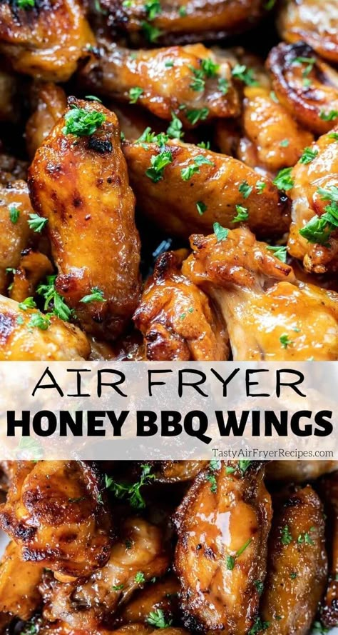 Air Fry Bbq Chicken Wings, Chicken Wing Recipes Air Fryer Honey Bbq, Air Fryer Chicken Wings With Sauce, Recipe For Wings In Air Fryer, Air Fryer Chicken Wings Honey Bbq, Split Chicken Wings Air Fryer, Air Fryer Bbq Wings, Air Fryer Chicken Wings Bbq, Ninja Foodie Chicken Wings