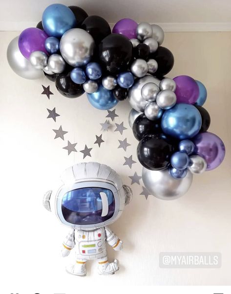 Space Themed Balloon Garland, Space Birthday Balloon Garland, Space Ballons Decoration, Galaxy Balloon Decor, Galaxy Balloon Arch, Outer Space Balloon Arch, Space Theme Balloons, Space Themed Balloons, Galaxy Balloon Garland