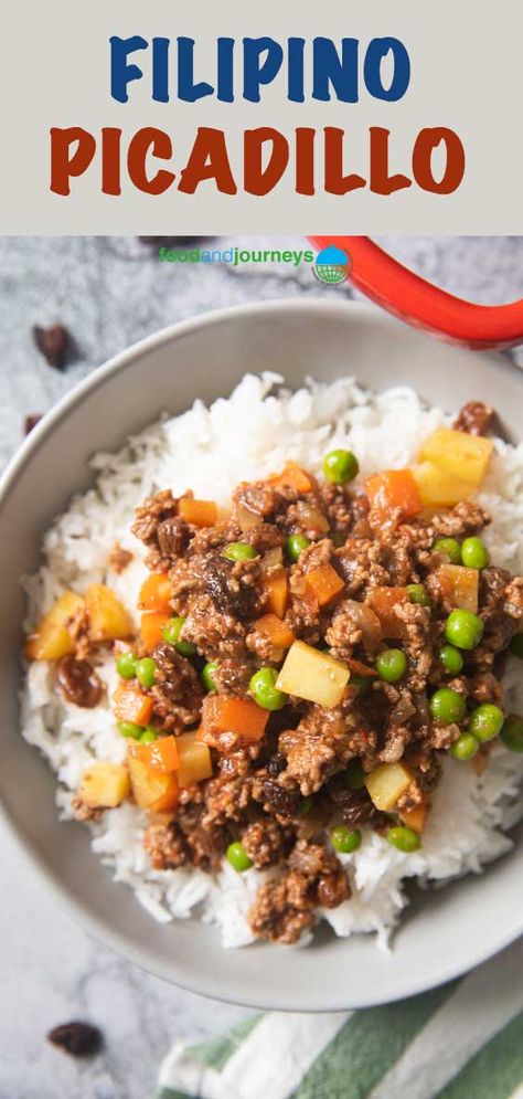 Popular Filipino Dishes, Ground Chicken Picadillo, Easy Picadillo Recipe Simple, Filipino Picadillo Recipe Ground Beef, Filipino Menudo Recipe, Pinakbet Recipe Filipino Food, Filipino Ground Beef Recipes, Ground Pork Filipino Recipe, Filipino Picadillo Recipe