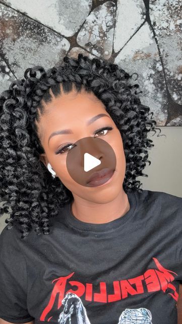 Tiana Mobley on Instagram: "Super budget friendly hairstyle using @iamblessedhands on short 4c natural hair. The hair I’m using is called ringlet wand curl by @freetress_braid. I purchased it from Amazon and it’s linked in my storefront. You can purchase my product on my website www.ibhhairproducts.com or you can click the link in my bio 🩷" Curly Crochet Styles For Black Women, 4c Protective Hairstyles Braids, Straight Crochet Hairstyles, Crochet Bob Hairstyles, Freetress Deep Twist Crochet, Short Crochet Braid Styles, Crochet Wavy Hair, Curly Crochet Styles, Crochet Hairstyles For Black Women