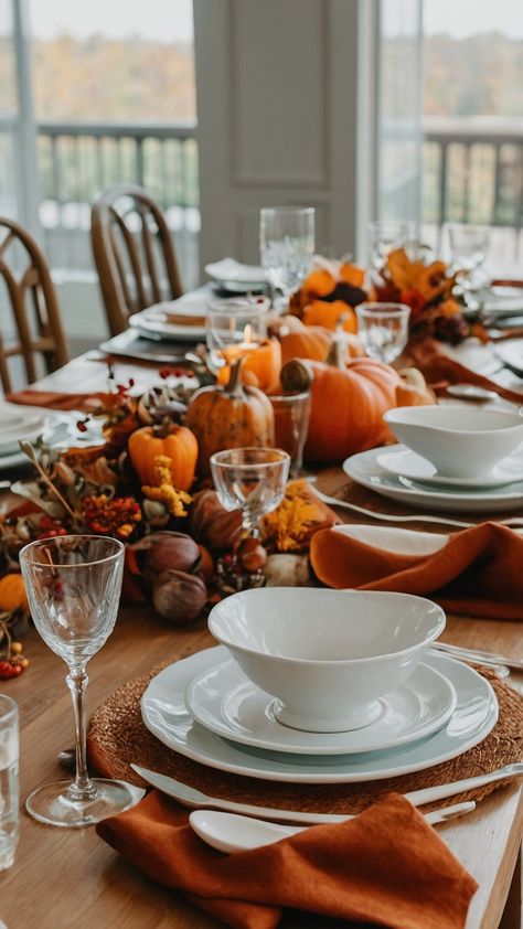 Create a stunning Fall table setting for your Rustic Elegant Wedding Discover Autumn decoration ideas for your round table featuring Dollar Tree Autumn dinner and dining room inspiration Get inspired by beautiful casual Fall table decor Traditional Thanksgiving Recipes, Autumn Dinner, Fall Dining Room, Rustic Thanksgiving, Traditional Thanksgiving Menu, Table Setting Ideas, Autumn Dining, Dinner On A Budget, Casual Dining Rooms