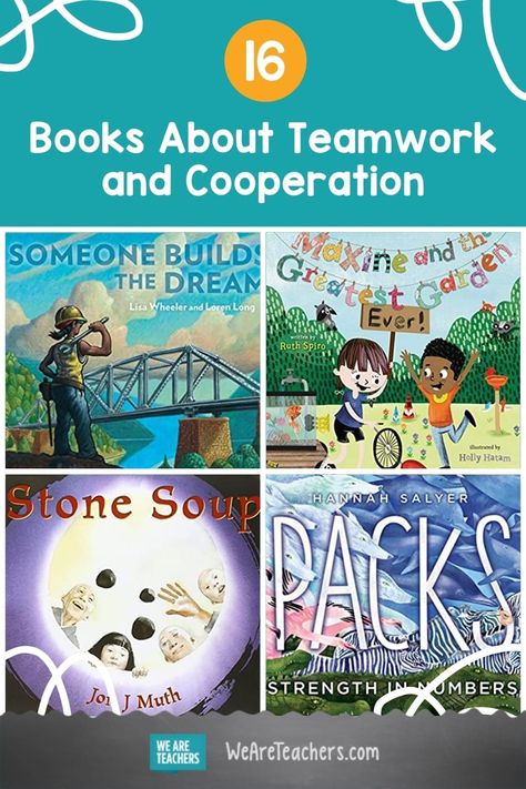 Teach your class all about the power of working together as a team by sharing these inspiring books about teamwork for kids! Check out the list now! Picture Books About Teamwork, Sel Books, Group Roles, Books About Kindness, Kid Books, Inspiring Books, Building Community, We Are Teachers, Reading Club