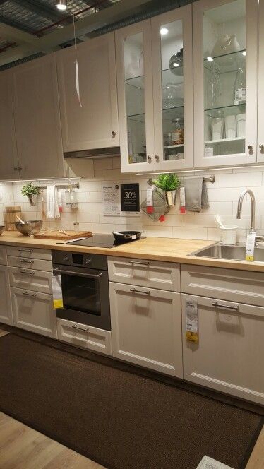 Ikea kitchen Enkoping Ikea Kitchen, Big Kitchen Ideas, Ikea Showroom, Ikea Apartments, Kitchen Ikea, Ikea Kitchen Cabinets, Big Kitchen, Ikea Kitchen, Black Kitchens