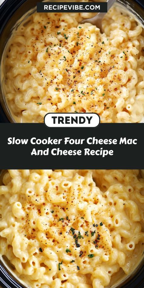 Want to impress your guests with a rich and cheesy side this Christmas? Our Slow Cooker Four Cheese Mac and Cheese elevates any holiday table with its creamy goodness. Perfect as a main or side dish, it’s sure to be a crowd-pleaser. Don’t forget to save this recipe! Four Cheese Mac And Cheese Recipe, Four Cheese Mac And Cheese, Slow Cooker Mac And Cheese, Cheese Mac And Cheese, Cheesy Mac And Cheese, Parmesan Pasta, Mac And Cheese Recipe, Mac N Cheese Recipe, Ultimate Comfort Food