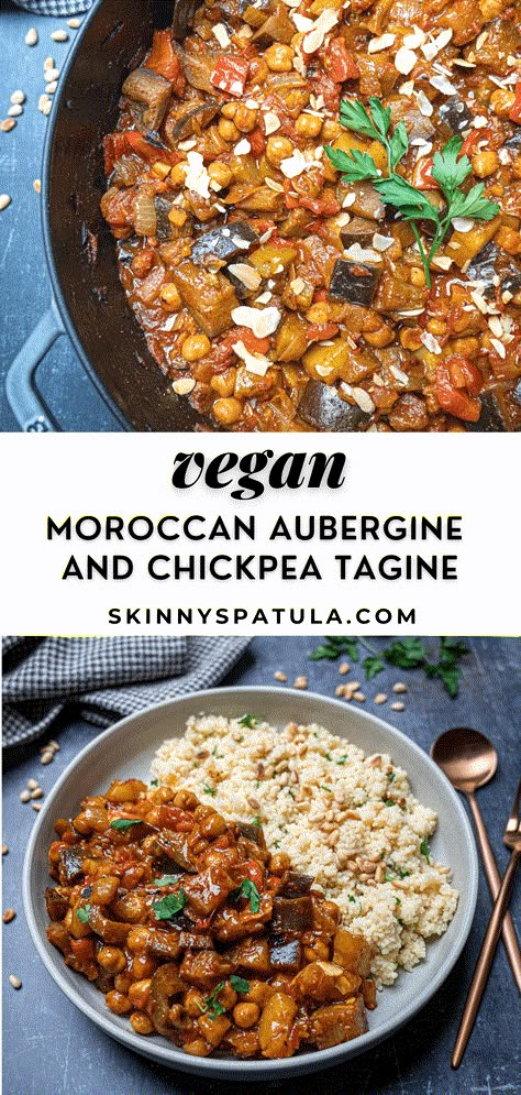 Moroccan Aubergine Recipes, Aubergine Tagine Recipe, Tajine Recipes Vegetarian, Vegetarian Aubergine Recipes, Healthy Moroccan Recipes, Moroccan Tagine Recipes Vegetarian, Middle Eastern Chickpea Recipes, Aubergine Recipes Vegetarian, Authentic Moroccan Recipes