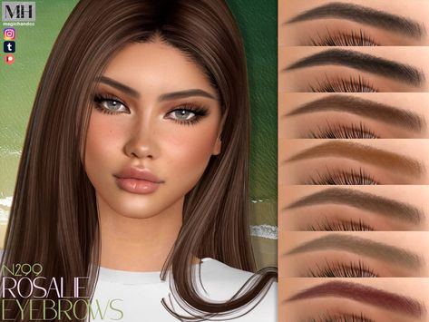 Wide brows in 13 colors - HQ Compatible. Sims 3 Cc Eyebrows, Sims 4cc Eyebrows, Sims4 Brows, Contour Sims 4 Cc, Ts4 Eyebrows Cc, Alpha Sims 4 Cc Makeup, Sims 4 Cc Makeup Eyebrows, Sims4 Cc Eyebrows, Ts4 Cc Eyebrows