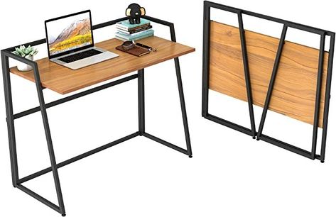 Folding Office Desk, Collapsible Desk, Small Office Table, Portable Computer Desk, Small Desks, Office Redesign, Folding Computer Desk, Small Computer Desk, Office Table Desk