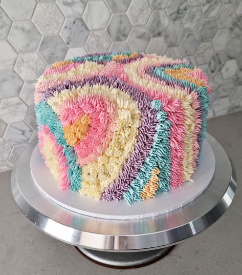 Fuzzy Cake, Shaggy Cake, 14th Birthday Cakes, Ugly Cakes, Baking Photography, Butterfly Birthday Cakes, 18th Birthday Decorations, Cake Hacks, Baking Decorating