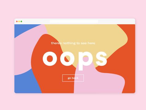 oops! by 𝚕𝚞𝚕𝚊 on Dribbble Dribbble Design, 404 Pages, Sign Up Page, Daily Ui, Show And Tell, Error Page, Georgia Tech Logo, Page Design, Vimeo Logo